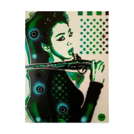 Abstract Graffiti 'Asia Green' Canvas Art,18x24